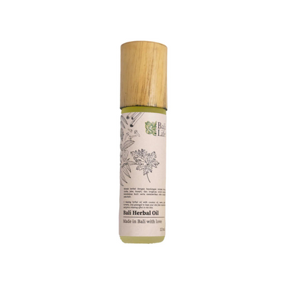 Bali herbal oil roll-on cut out image. Specifically made with herbs and spices in a coconut based oil.