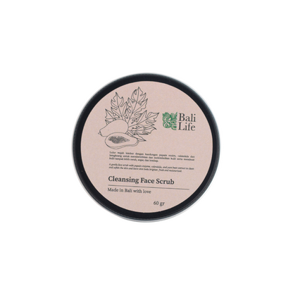 Benar Face Scrub by Bali Life Body Care In Ubud. Cut out image of cruelty free facial scrub which is palm oil free.